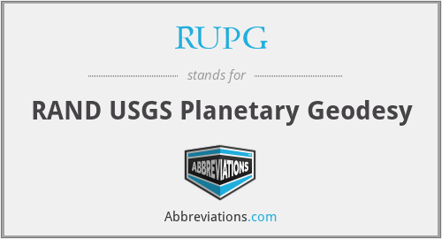 What does RUPG stand for?