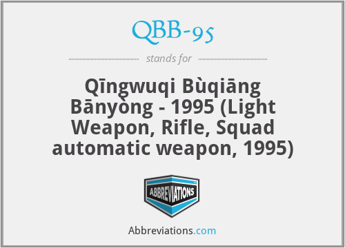 QBB-95 - Qīngwuqi Bùqiāng Bānyòng - 1995 (Light Weapon, Rifle, Squad automatic weapon, 1995)