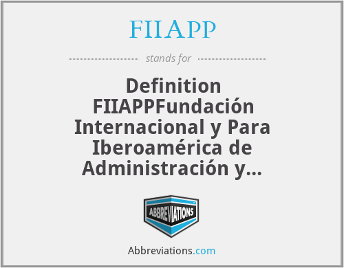 What does FIIAPP stand for?