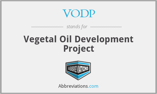 VODP - Vegetal Oil Development Project