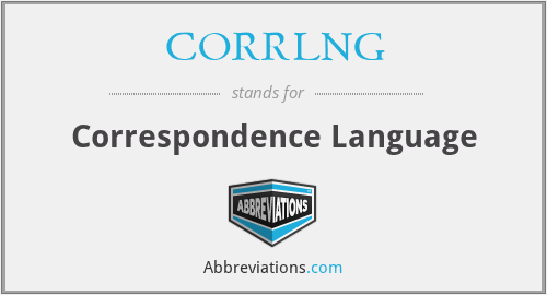 What does CORRLNG stand for?