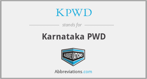 KPWD - Karnataka PWD
