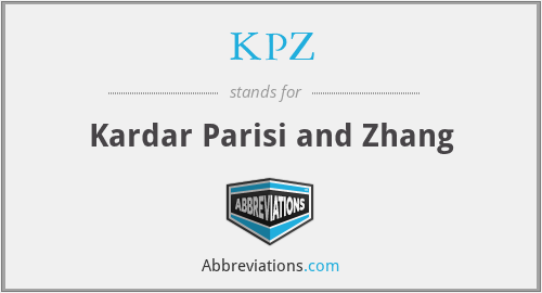 KPZ - Kardar Parisi and Zhang