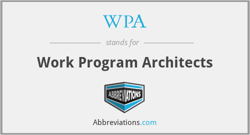 WPA - Work Program Architects