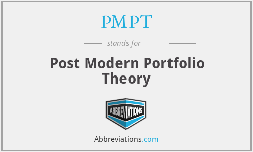 PMPT - Post Modern Portfolio Theory