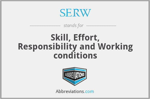 What does SERW stand for?