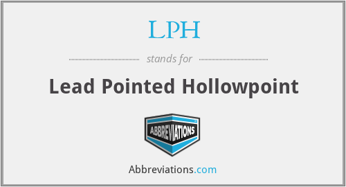 LPH - Lead Pointed Hollowpoint