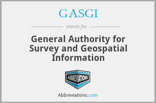 GASGI - General Authority for Survey and Geospatial Information