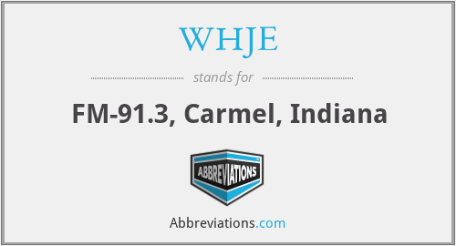 What does WHJE stand for?