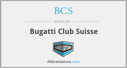 BCS - Bugatti Club Suisse