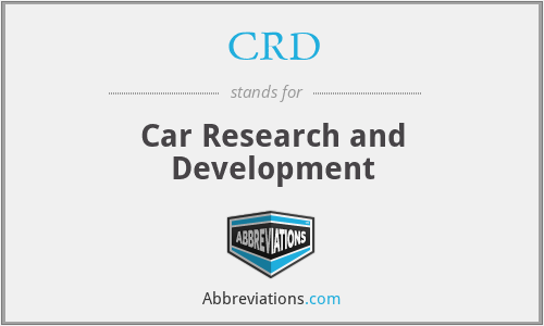 CRD - Car Research and Development