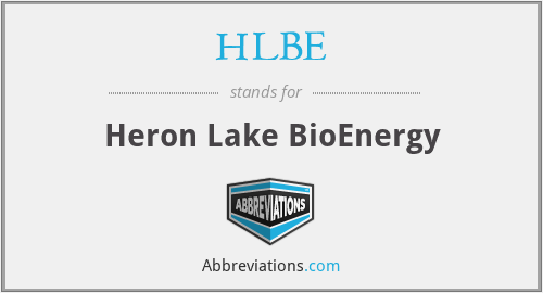 HLBE - Heron Lake BioEnergy