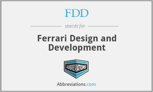 FDD - Ferrari Design and Development
