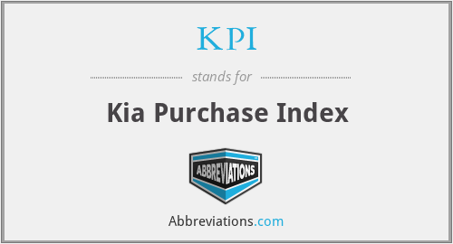 KPI - Kia Purchase Index