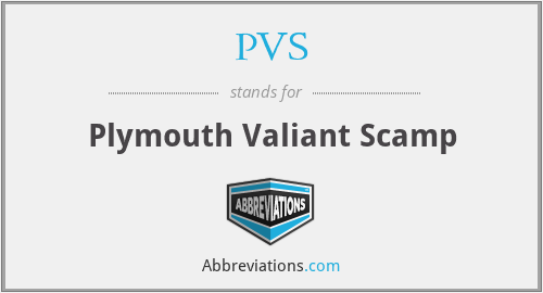 PVS - Plymouth Valiant Scamp
