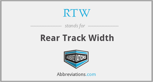 RTW - Rear Track Width