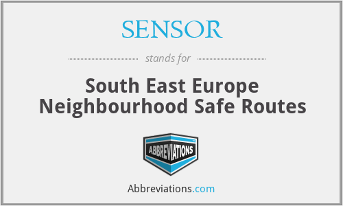 SENSOR - South East Europe Neighbourhood Safe Routes