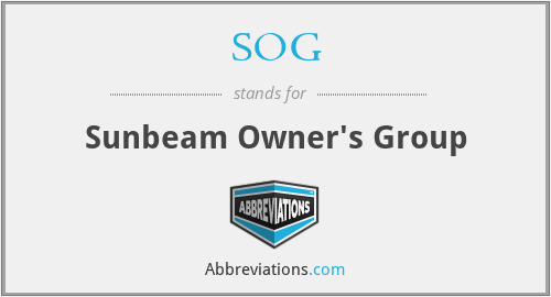 SOG - Sunbeam Owner's Group