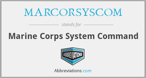 What does MARCORSYSCOM stand for?
