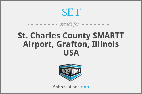 SET - St. Charles County SMARTT Airport, Grafton, Illinois USA