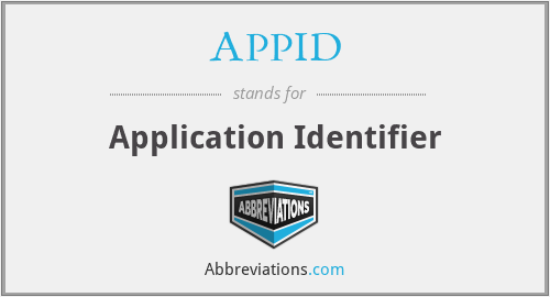 APPID - Application Identifier