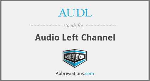 AUDL - Audio Left Channel