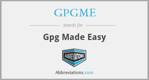 What does gpg stand for?