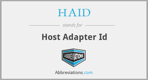 HAID - Host Adapter Id