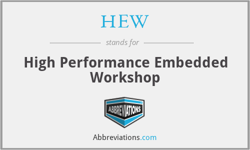 HEW - High Performance Embedded Workshop