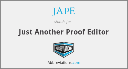 JAPE - Just Another Proof Editor