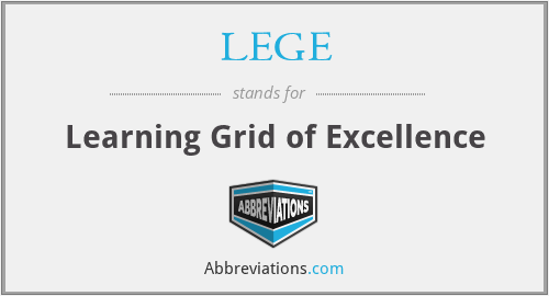 LEGE - Learning Grid of Excellence