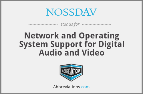 NOSSDAV - Network and Operating System Support for Digital Audio and Video