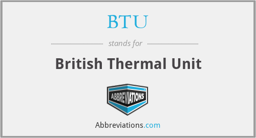 BTU - British Thermal Unit