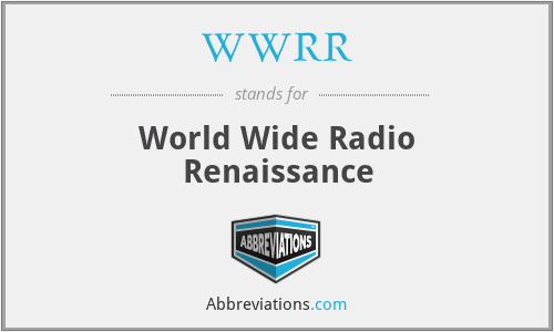 What does WWRR stand for?