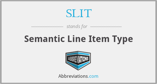 SLIT - Semantic Line Item Type