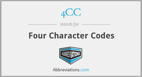 What does 4CC stand for?
