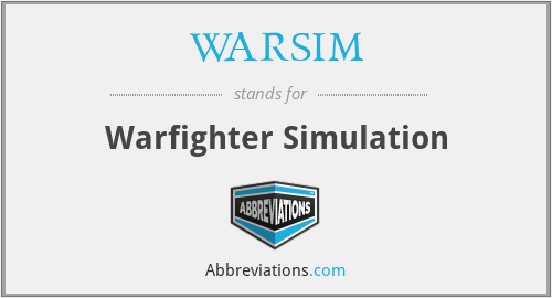 What does WARSIM stand for?
