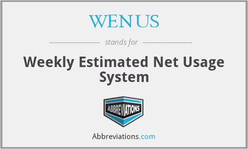 What does WENUS stand for?