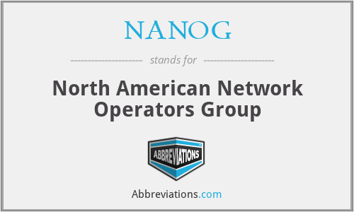 What does NANOG stand for?