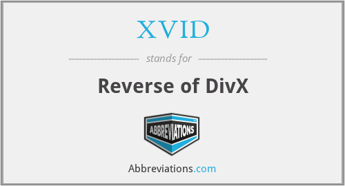 What does XVID stand for?