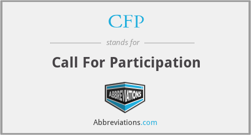 CFP - Call For Participation