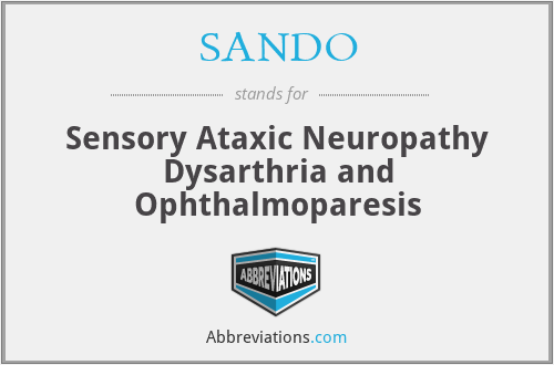 SANDO - Sensory Ataxic Neuropathy Dysarthria and Ophthalmoparesis