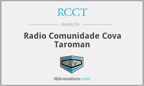 RCCT - Radio Comunidade Cova Taroman