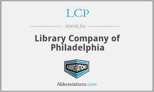 LCP - Library Company of Philadelphia