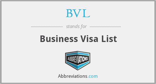 BVL - Business Visa List
