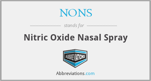 NONS - Nitric Oxide Nasal Spray