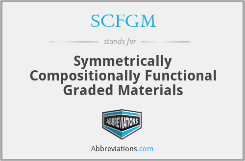 SCFGM - Symmetrically Compositionally Functional Graded Materials