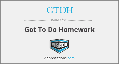 homework acronym
