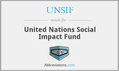 What does UNSIF stand for?