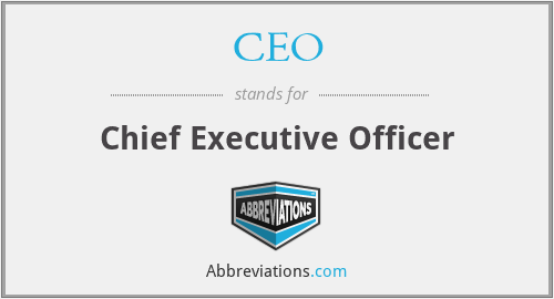 What does CEO stand for?